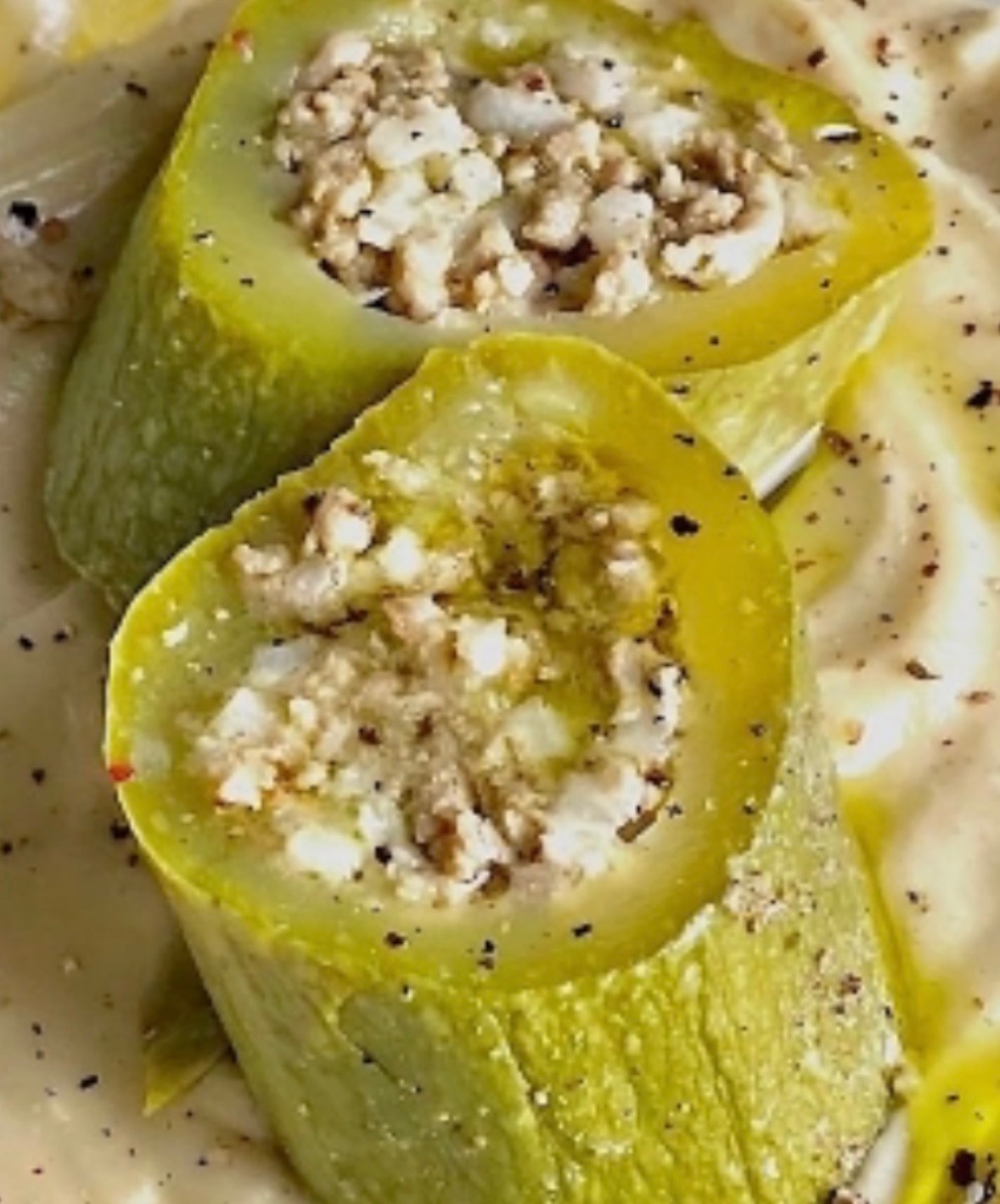 Kolokithakia Gemista (Stuffed Zucchini)